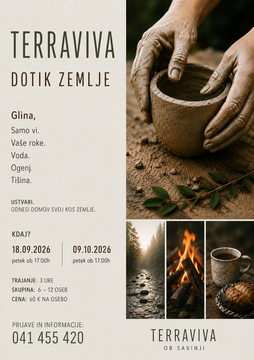 Vabilo na ustvarjalno doživetje TERRAVIVA – Dotik zemlje